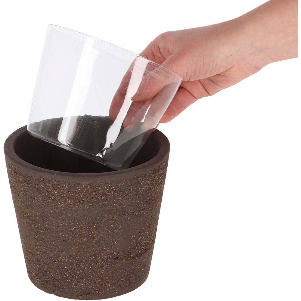 Esschert Design - Pot de fleur en terre cuite non verni marron 15 cm Esschert's Garden - Imagen 2