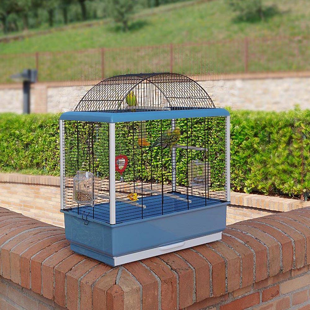 Ferplast - Ferplast Cage pour canaris et autres petits oiseaux exotiques PALLADIO 4, Design élégant avec toit panoramique, accessoires et mangeoires tournantes, - Imagen 3