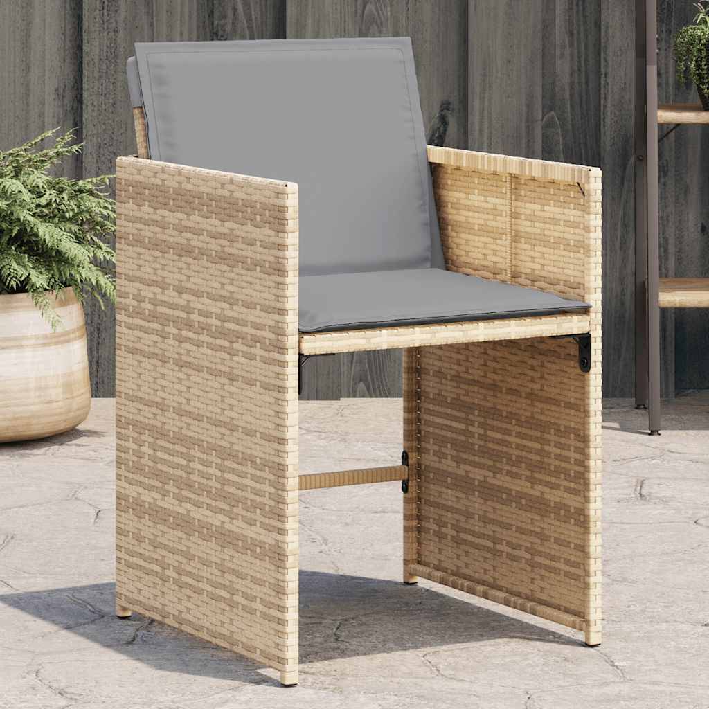 Prolenta Premium - Chaises de jardin rotin beige 50,5 x 54 x 79 cm - Prolenta premium p397.4 - Image 2