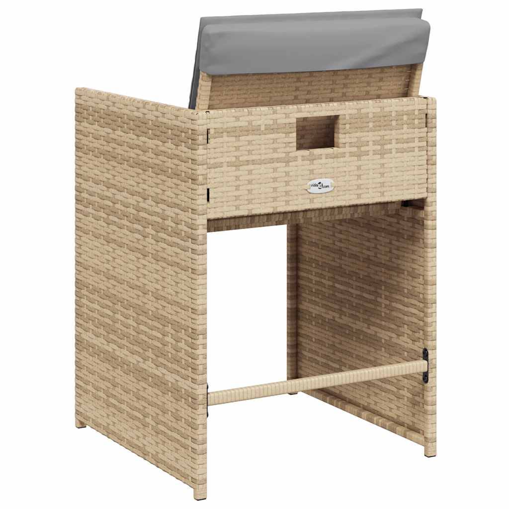 Prolenta Premium - Chaises de jardin rotin beige 50,5 x 54 x 79 cm - Prolenta premium p397.4 - Image 7