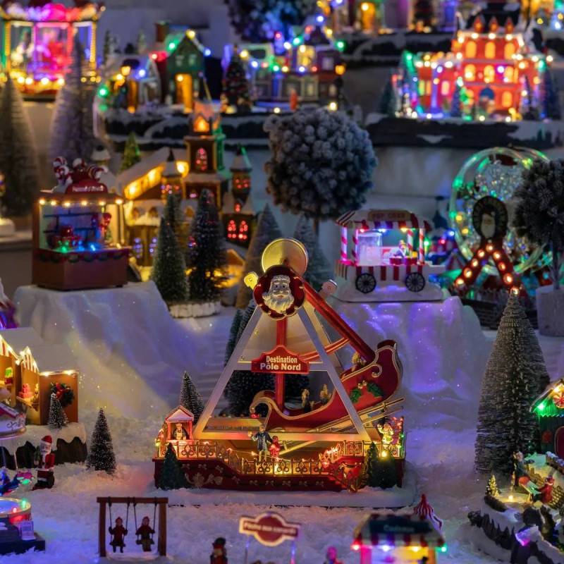 Atmosphera - Village lumineux attraction bateau 41 LED H.33cm musical - Atmosphera Créateur d'intérieur - Imagen 2