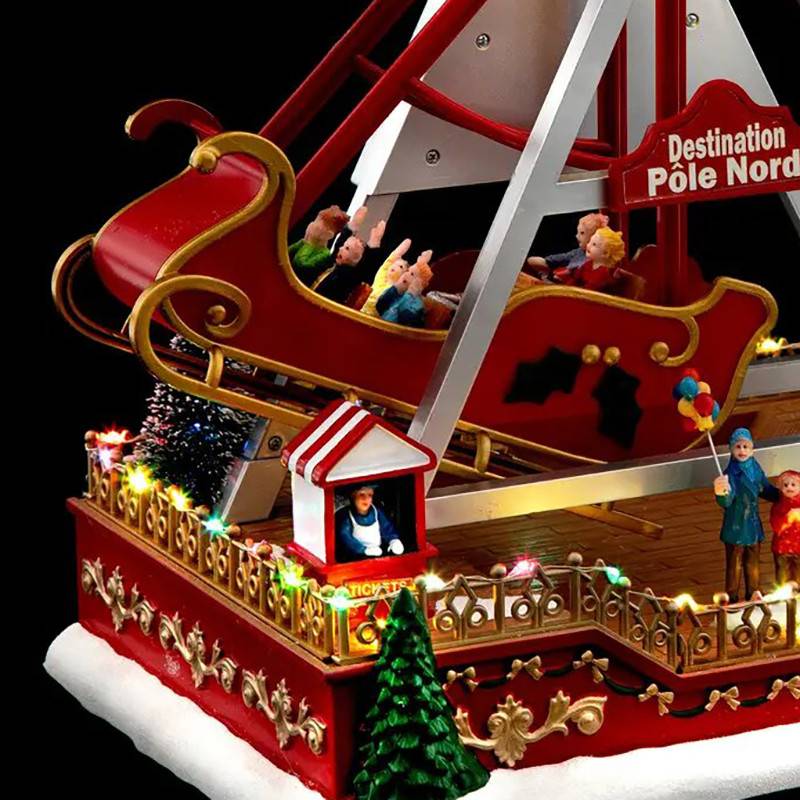 Atmosphera - Village lumineux attraction bateau 41 LED H.33cm musical - Atmosphera Créateur d'intérieur - Imagen 3