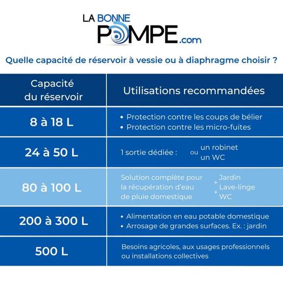 Kit réservoir à diaphragme PWB 80L horizontal Challenger - 10 bars - 1" - Image 2