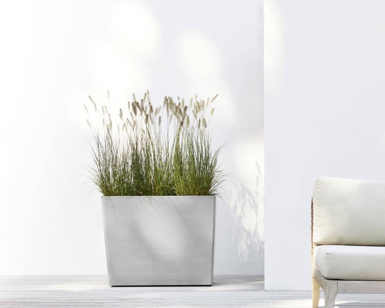 Ecopots - Jardinière sur roues Paris 85 Blanc Gris - 85 x 40 x H. 65 cm - 152 L ECOPOTS - Imagen 3