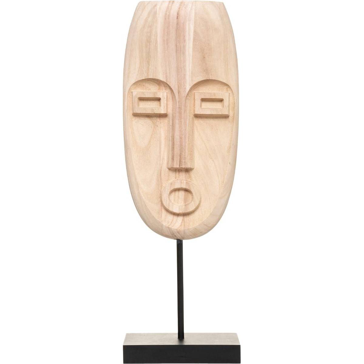 Objet décoratif Sculpture Masque Safari  en Bois Naturel H 47 cm - Imagen 2