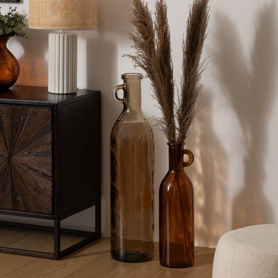 Atmosphera - Vase verre bouteille Yana ambre H50cm - Atmosphera Créateur d'intérieur - Imagen 1