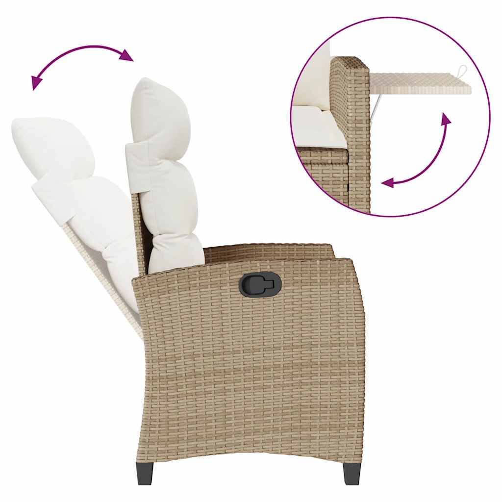 Prolenta Premium - Chaises de jardin rotin beige 65 x 58 x 94 cm - Prolenta premium p362.0 - Image 8