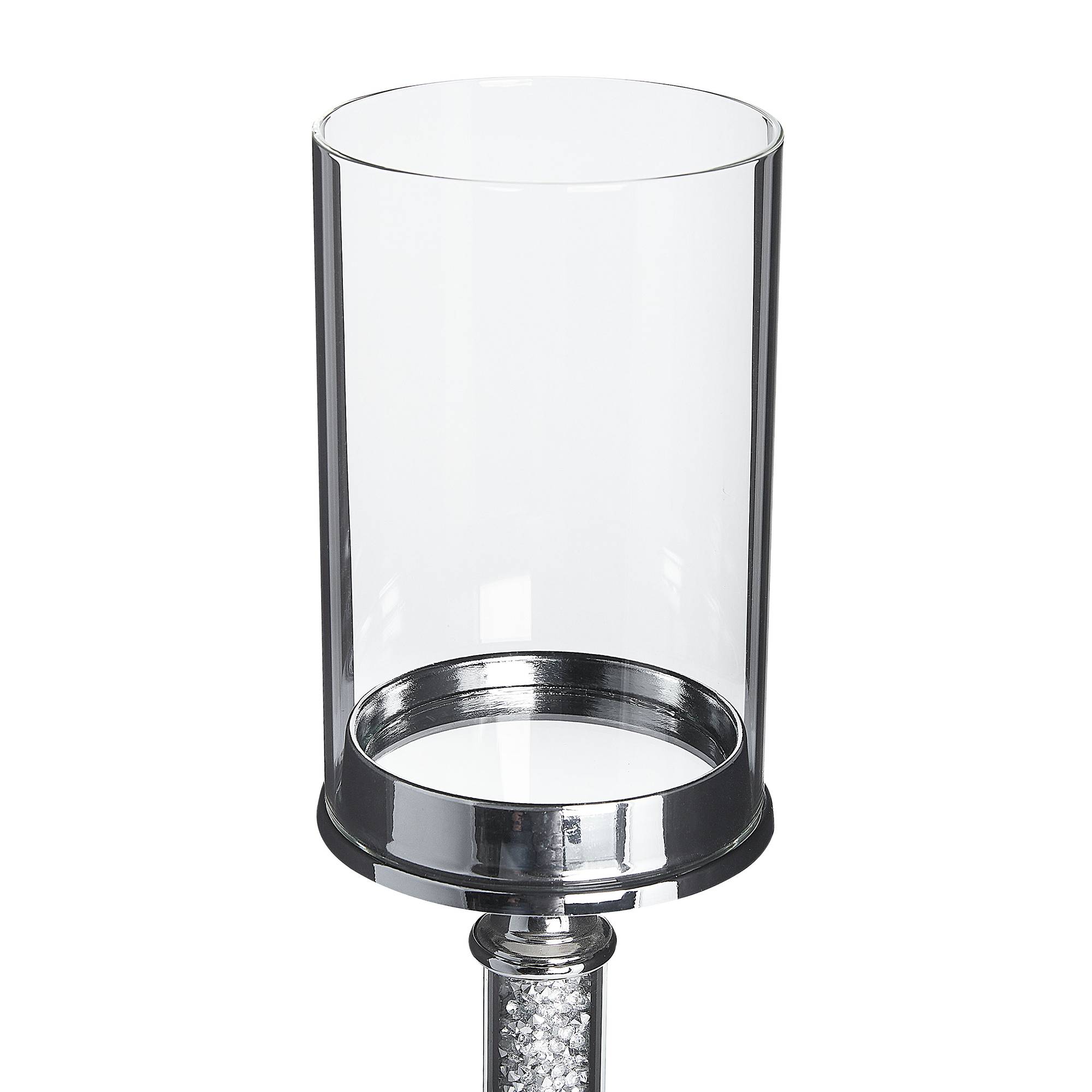 Beliani - Bougeoir Verre Argenté ABBEVILLE - 13x13x41- Beliani - Image 4