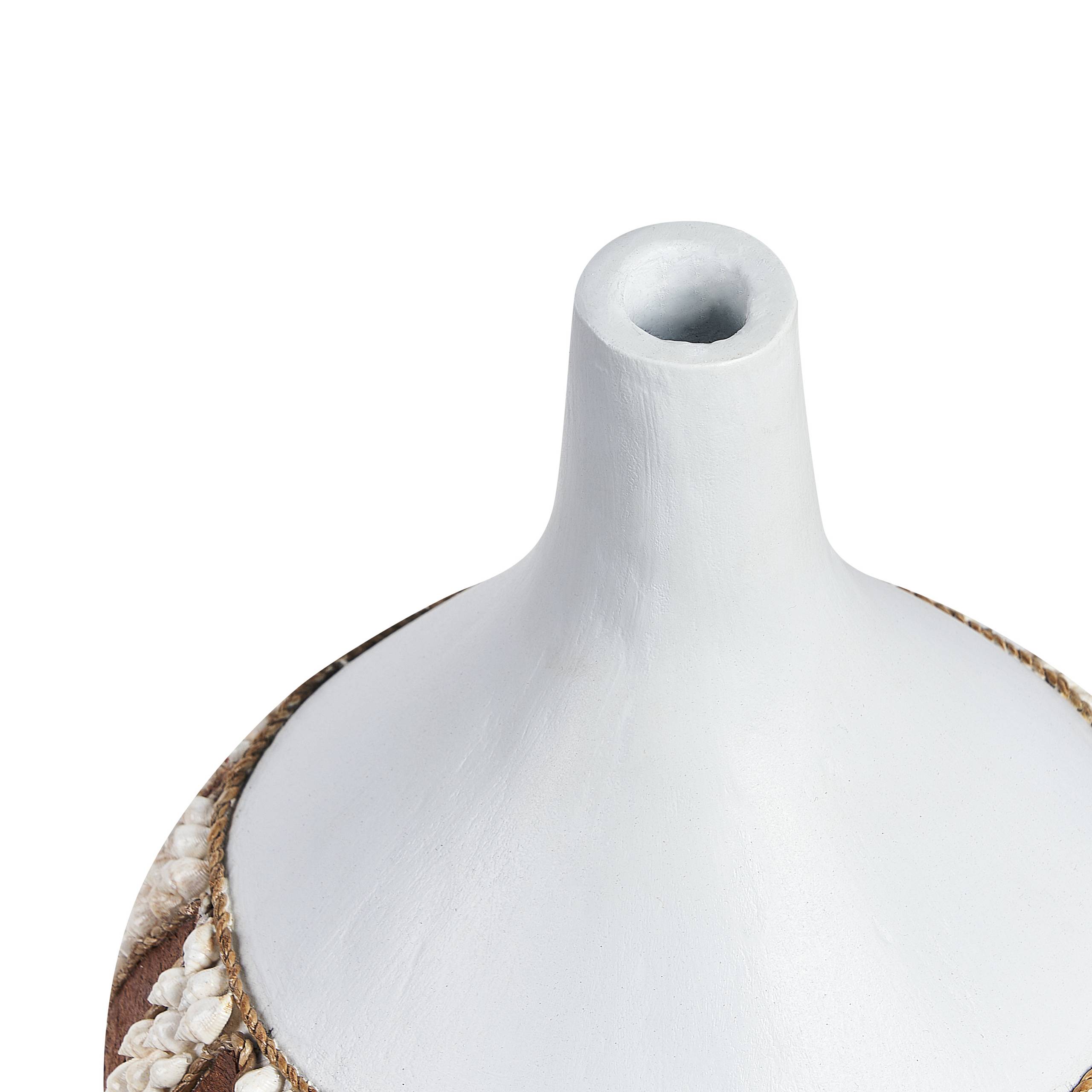 Beliani - Vase décoratif Terre cuite Blanc SIMPANG - 26x26x33- Beliani - Image 5