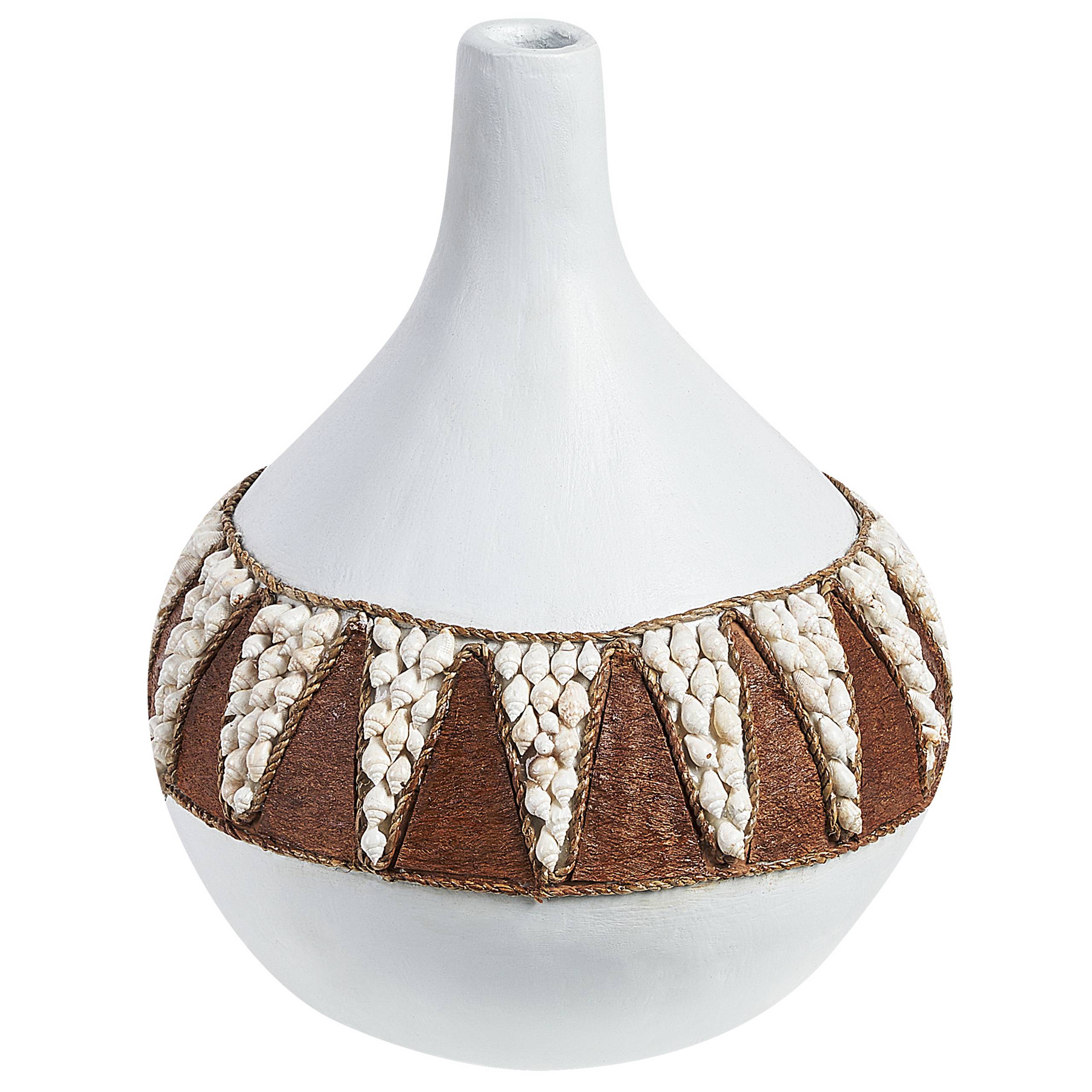 Beliani - Vase décoratif Terre cuite Blanc SIMPANG - 26x26x33- Beliani - Image 2