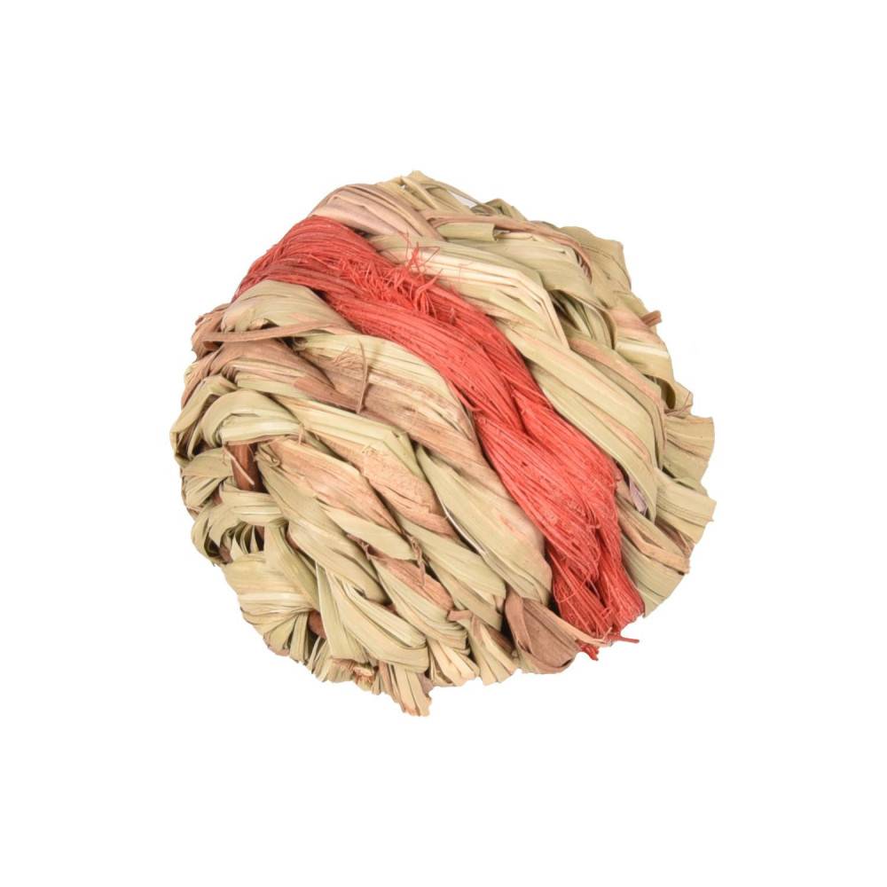 1 Balle d'osier rouge avec clochette ø 6 cm jeux pour rongeur