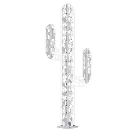 Cactus métal 3 branches origami - Blanc 110 cm - Jardinex - Imagen 1
