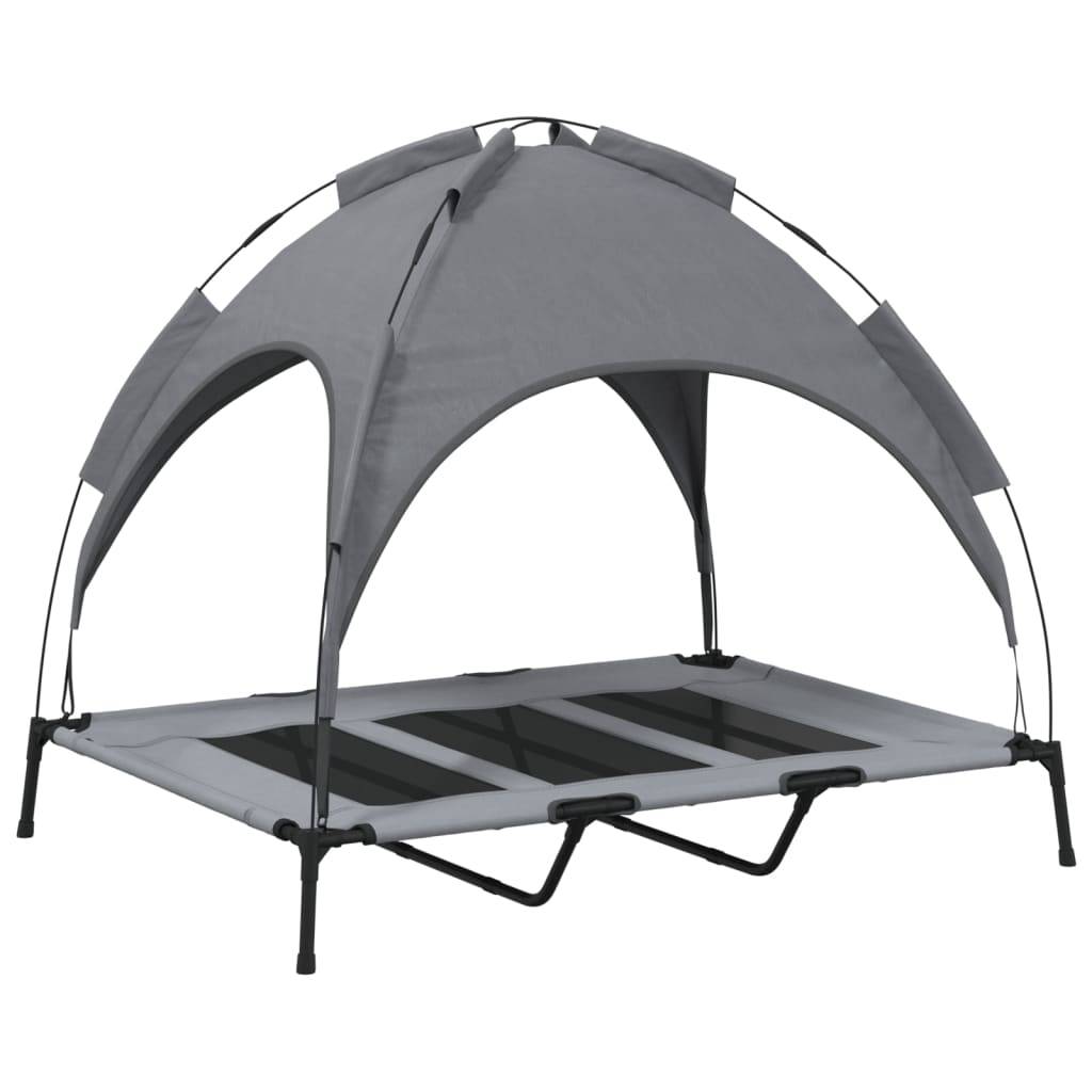 Grand Lit Chien avec Auvent Acier renforcé pour Extérieur Anthracite 122x93cm – ComfortXL Pet Living - Image 6