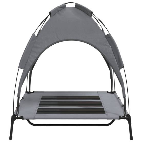 Grand Lit Chien avec Auvent Acier renforcé pour Extérieur Anthracite 122x93cm – ComfortXL Pet Living - Image 5