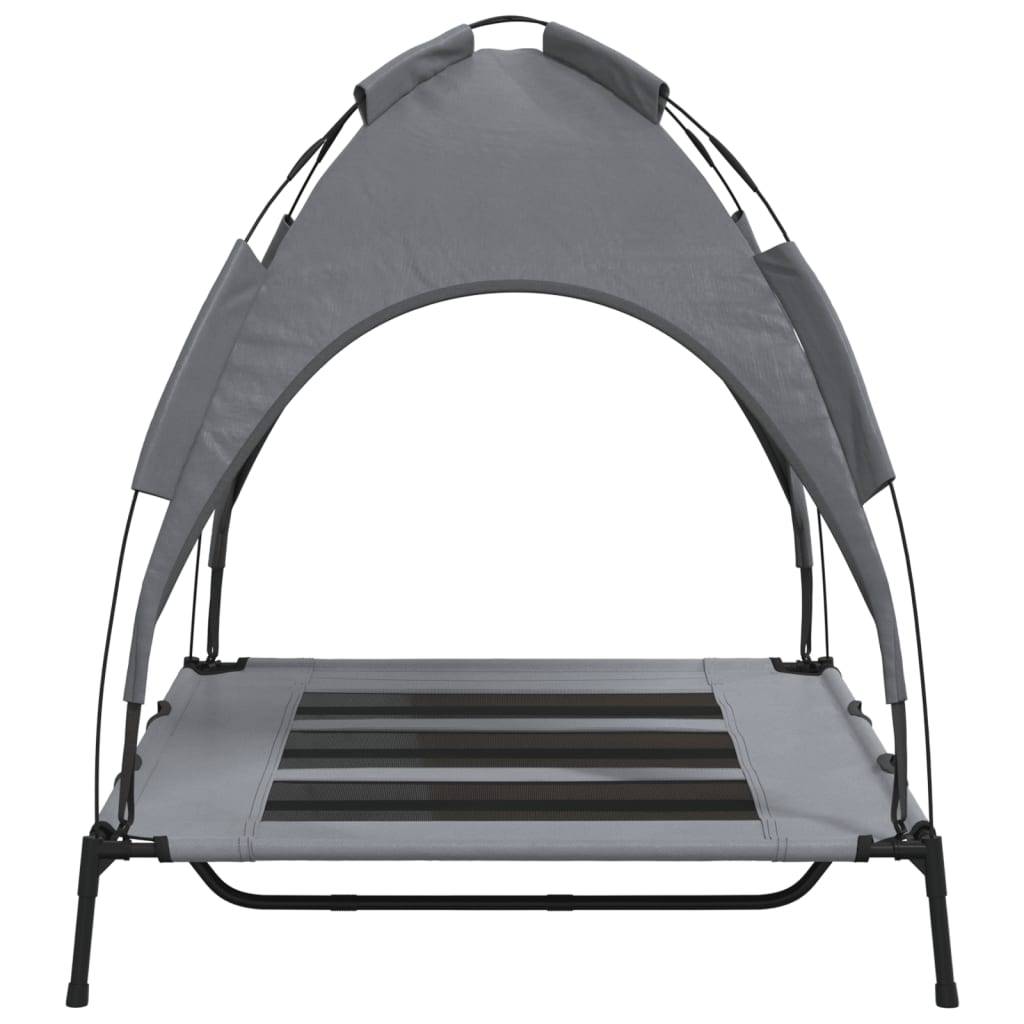 Grand Lit Chien avec Auvent Acier renforcé pour Extérieur Anthracite 122x93cm – ComfortXL Pet Living - Image 5