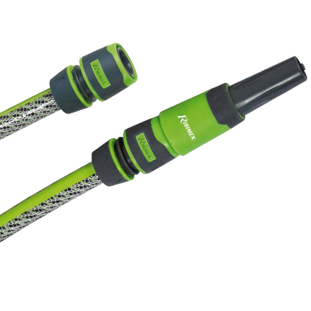 Ribimex - Batterie tuyau tricoté antivrille tubi'top gris 20 mètres diamètre 15mm