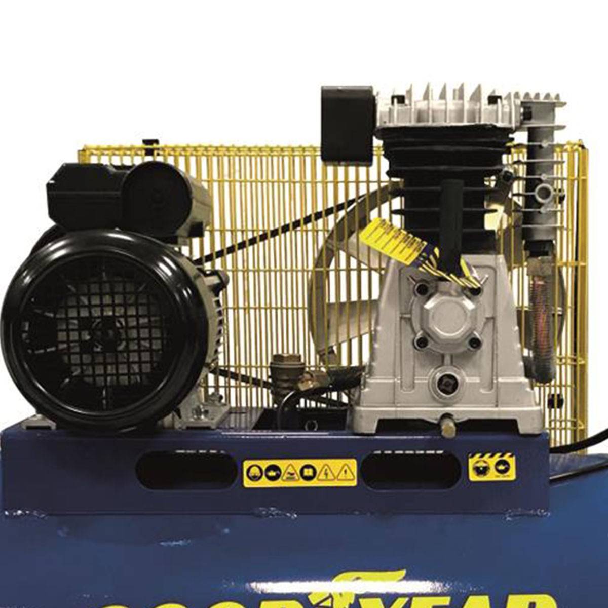 Compresseur d'air 10 bars Réservoir 100L à Courroie 3CV 2250W Débit air 350L/min GOODYEAR - Imagen 4