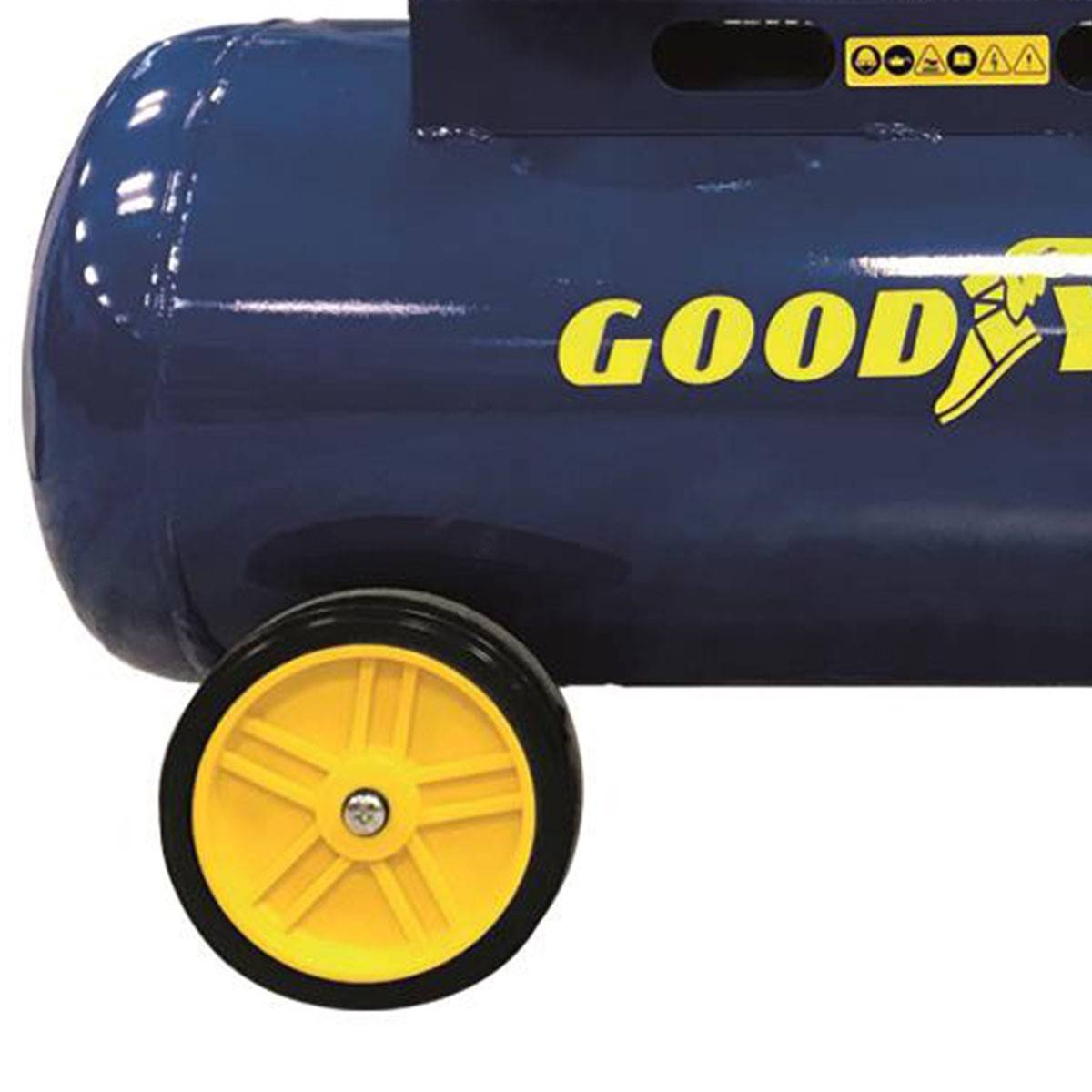 Compresseur d'air 10 bars Réservoir 100L à Courroie 3CV 2250W Débit air 350L/min GOODYEAR - Imagen 5