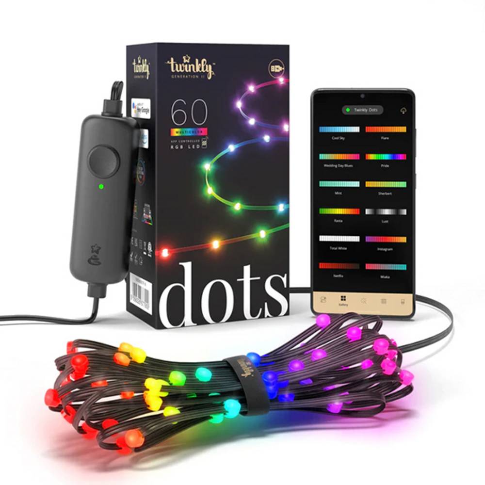 Dots – Guirlande Lumineux Flexible Contrôlé par une Application avec 60 LEDs RGB - 3 Mètres. - Imagen 4