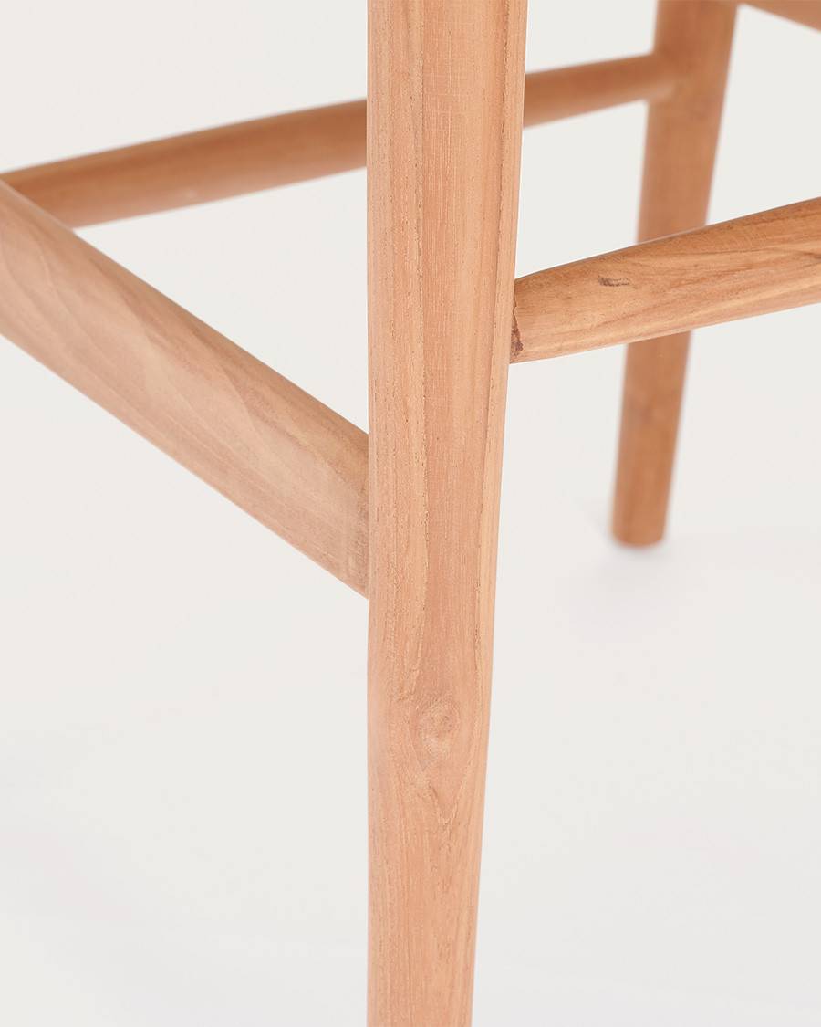 Lyia - Chaise en teck massif et rotin - UNIQKA - Imagen 9