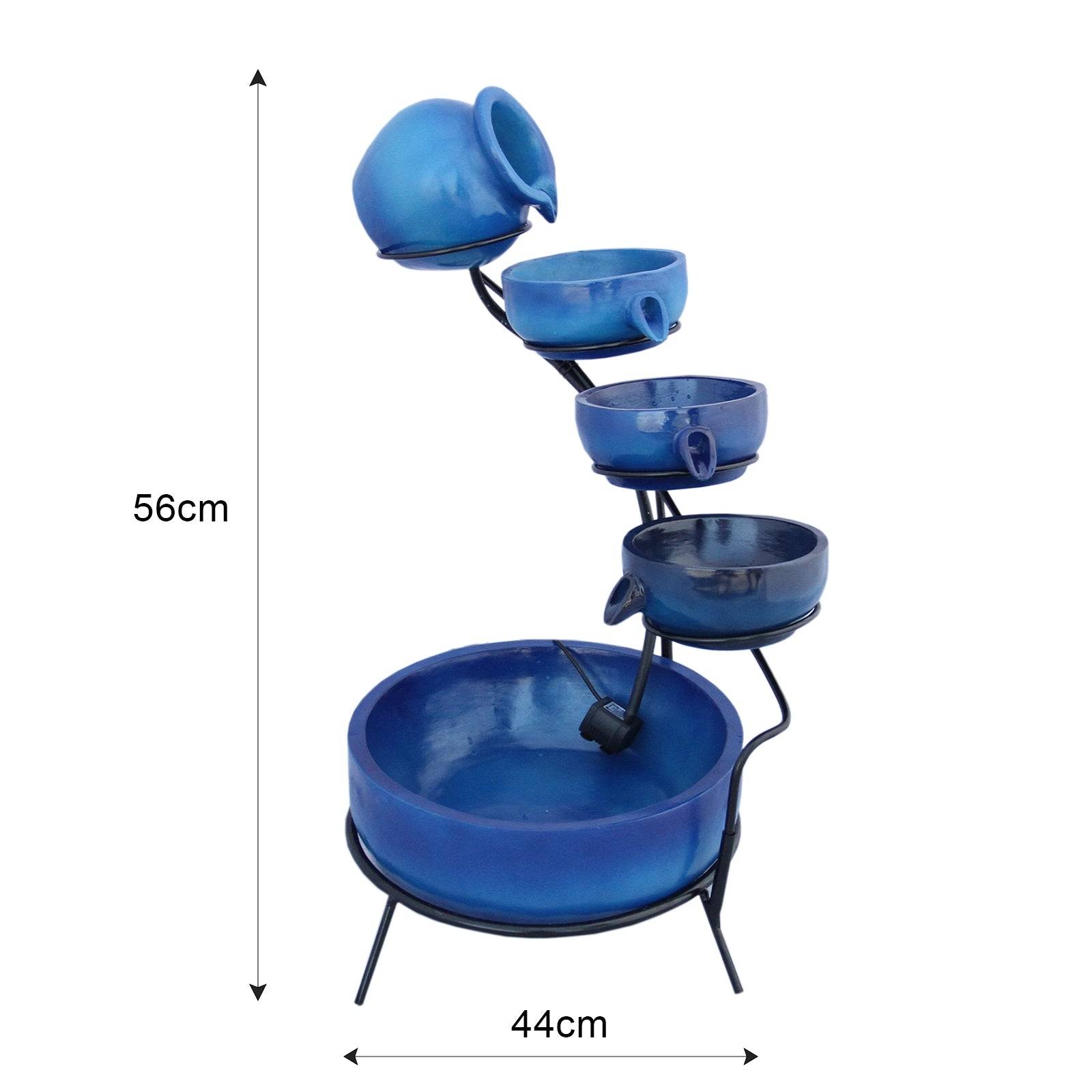 Monstershop - Fontaine Énergie Solaireà 4 Niveaux de Bols Renversants Bleu - Monstershop - Imagen 5