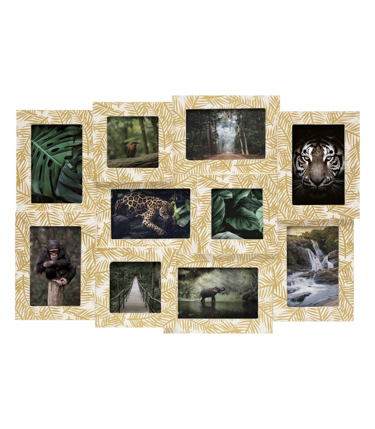 Pêle-mêle Multivues 10 photos en Bois et Verre 60 x 42 cm - Imagen 1