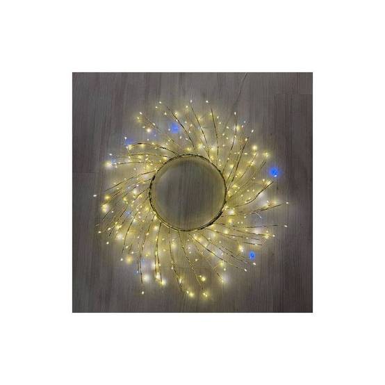 Lotti - Couronne lumineuse 260 micro led blanc chaud et froid scintillant Tiglio ø60cm - Image 2