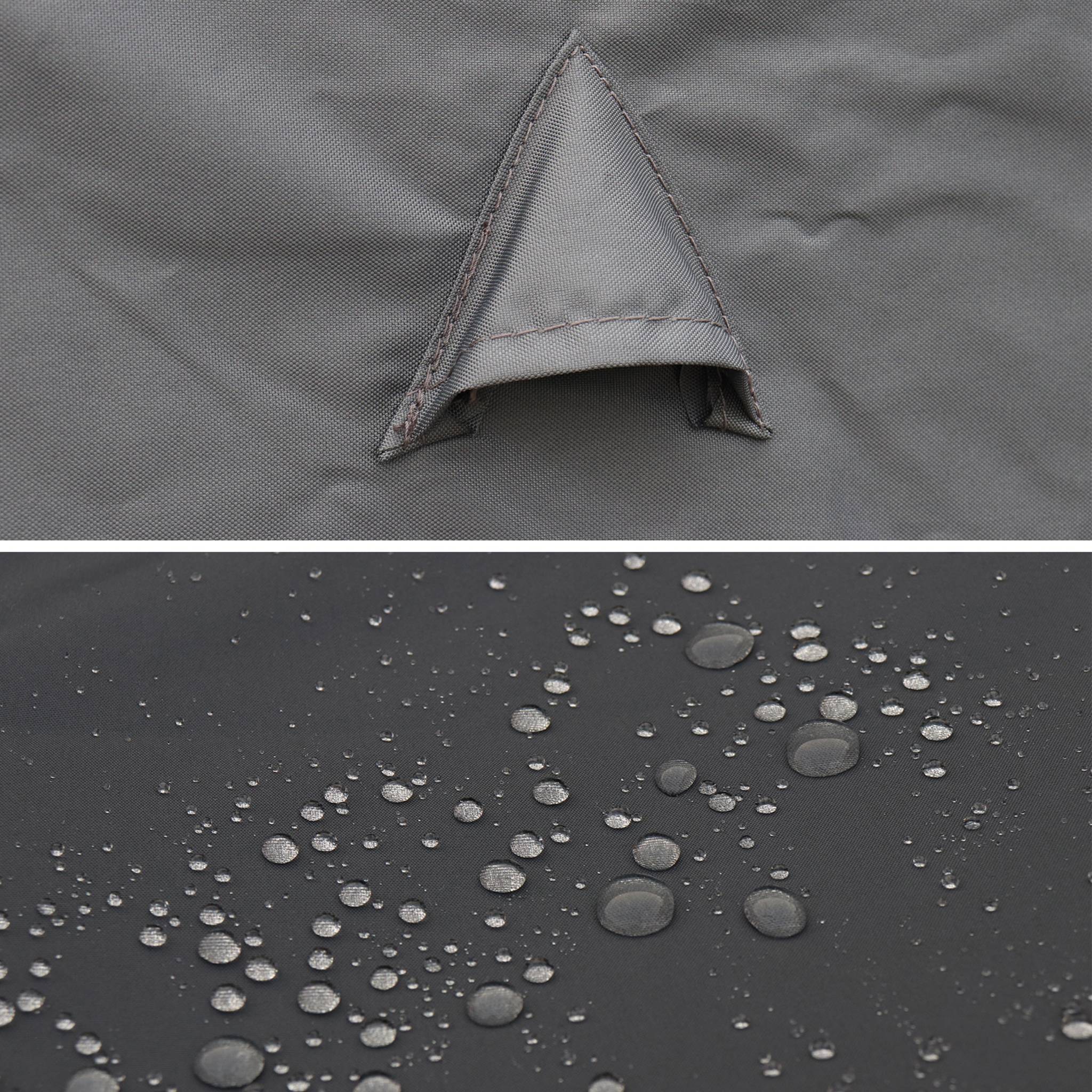 Housse de protection 230x112cm gris foncé - Bâche rectangulaire en polyester enduit PA pour tables de jardin  Firenze 8. Vasto 12. Vabo 12 et | sweeek - Image 4