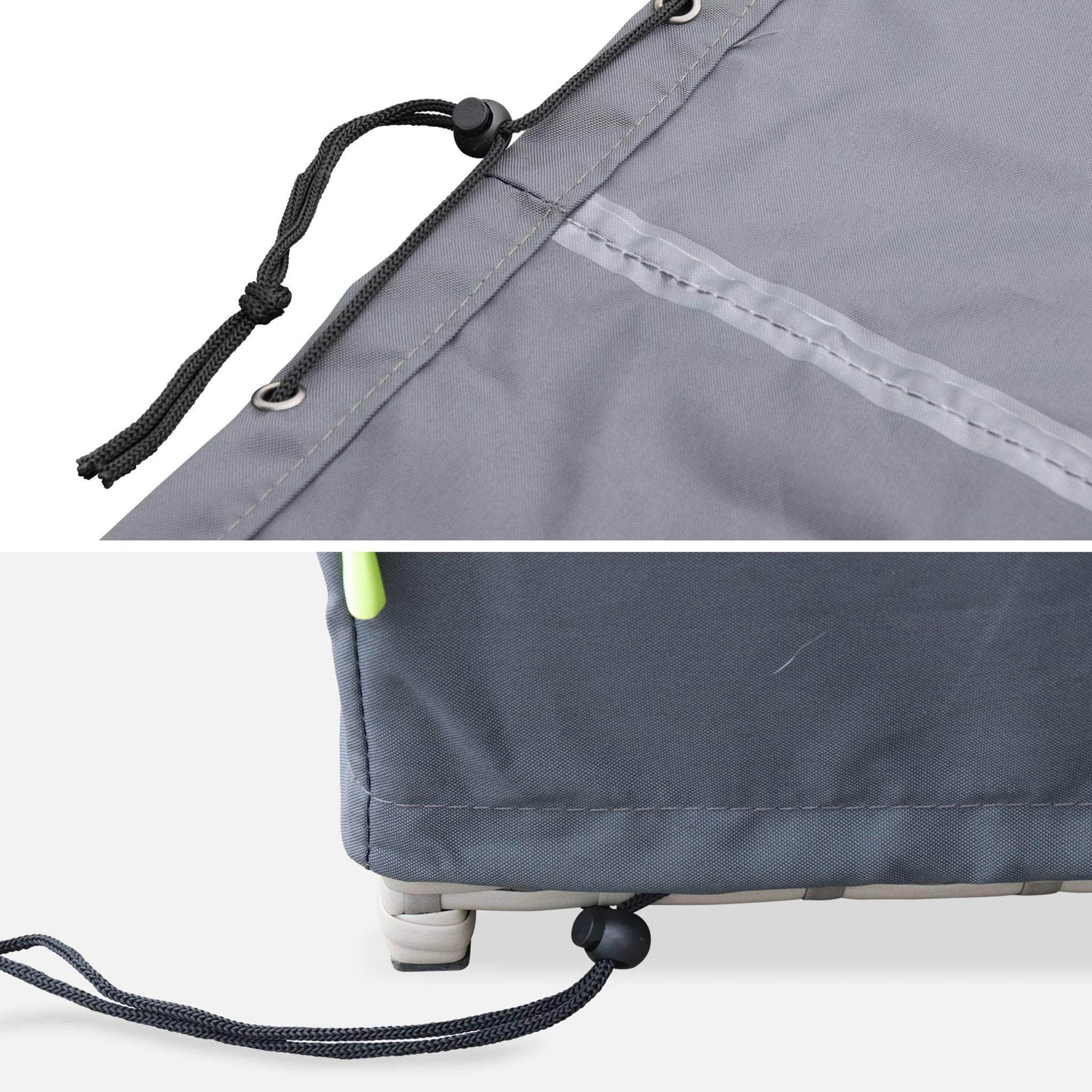 Housse de protection 230x112cm gris foncé - Bâche rectangulaire en polyester enduit PA pour tables de jardin  Firenze 8. Vasto 12. Vabo 12 et | sweeek - Image 3
