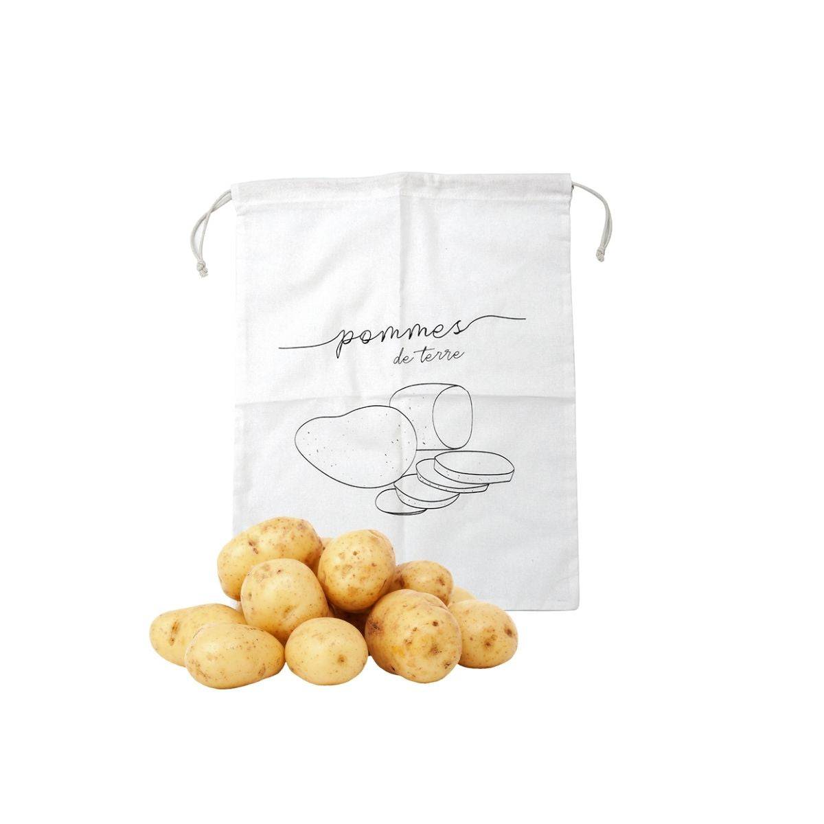 Sac de conservation pour pommes de terre en coton Fackelmann Nature - Image 2