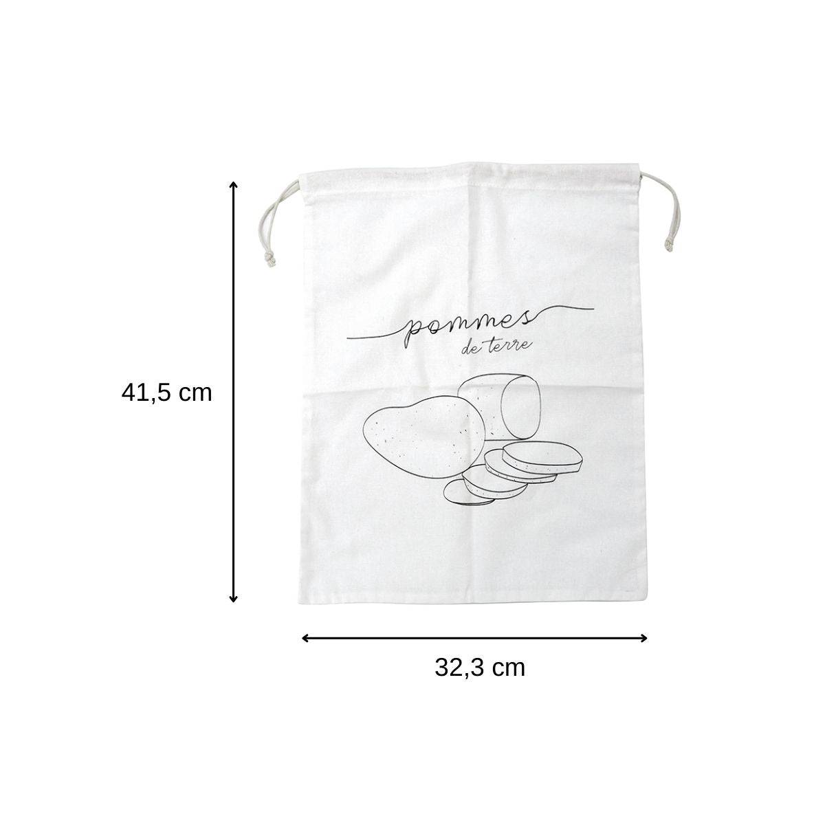 Sac de conservation pour pommes de terre en coton Fackelmann Nature - Image 3