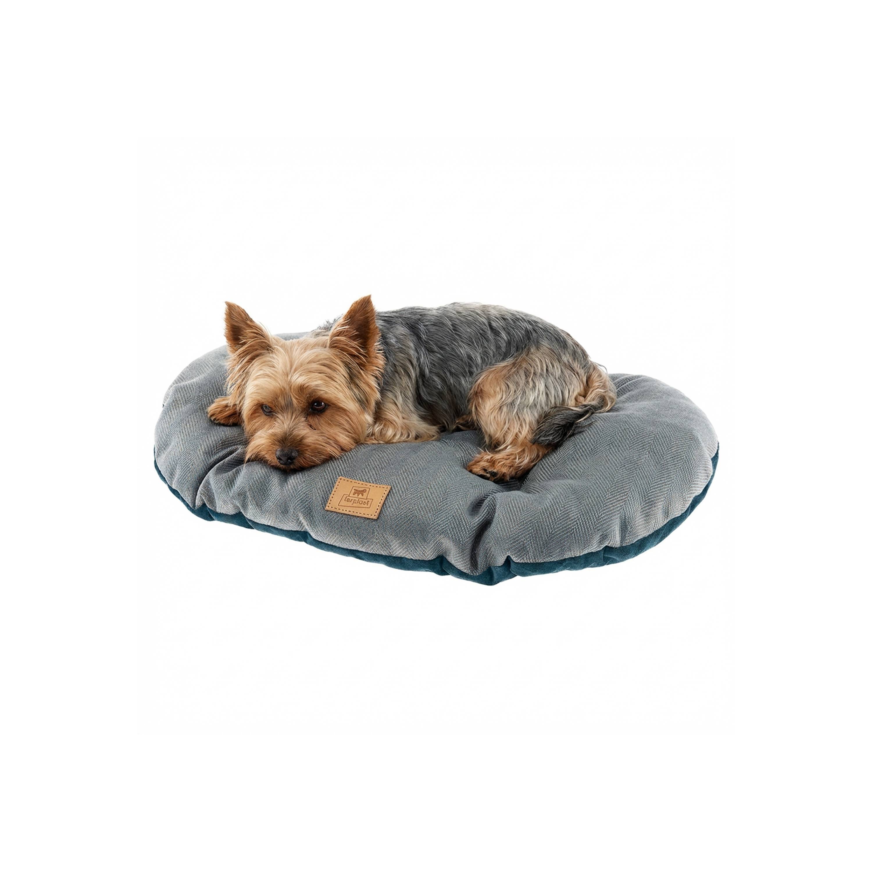 Ferplast - Coussin pour chiens et chats STUART 55/4, double-face, tweed, velours doux, lavable, Bleu - Imagen 7