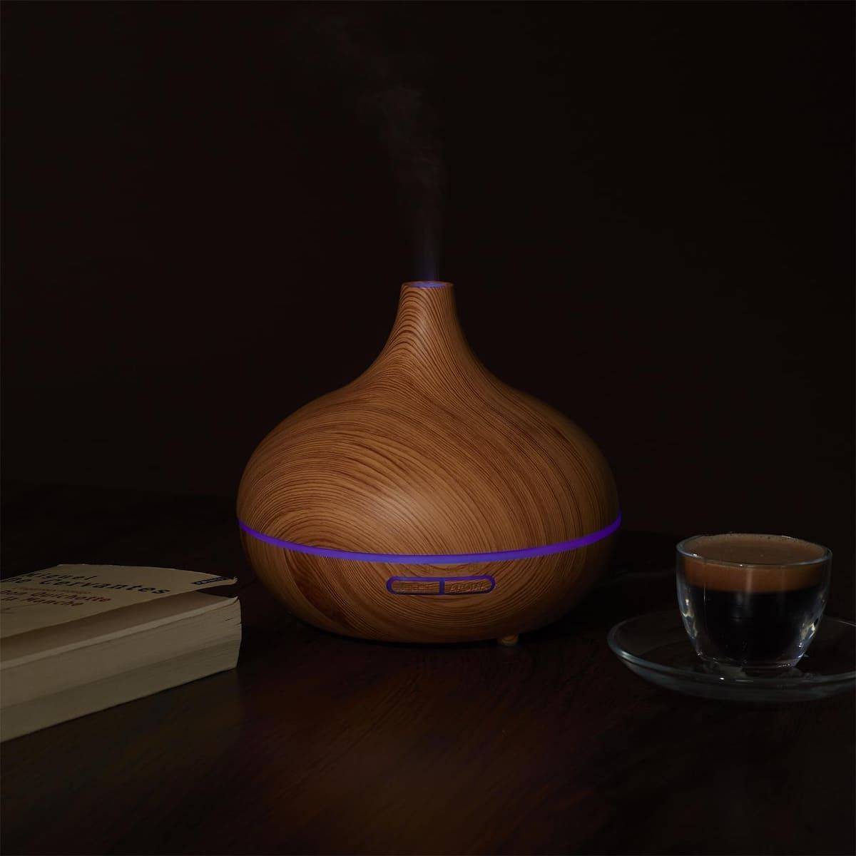 ALTOBUY - Diffuseur d'Huile Essentiel LED avec Finition Bois, Ambiance Parfumée et Élégante pour Maison - GIMAR - Image 3