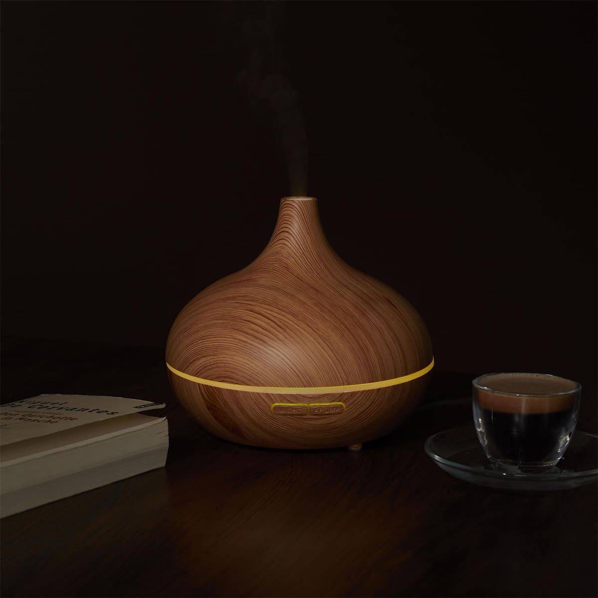 ALTOBUY - Diffuseur d'Huile Essentiel LED avec Finition Bois, Ambiance Parfumée et Élégante pour Maison - GIMAR - Image 7