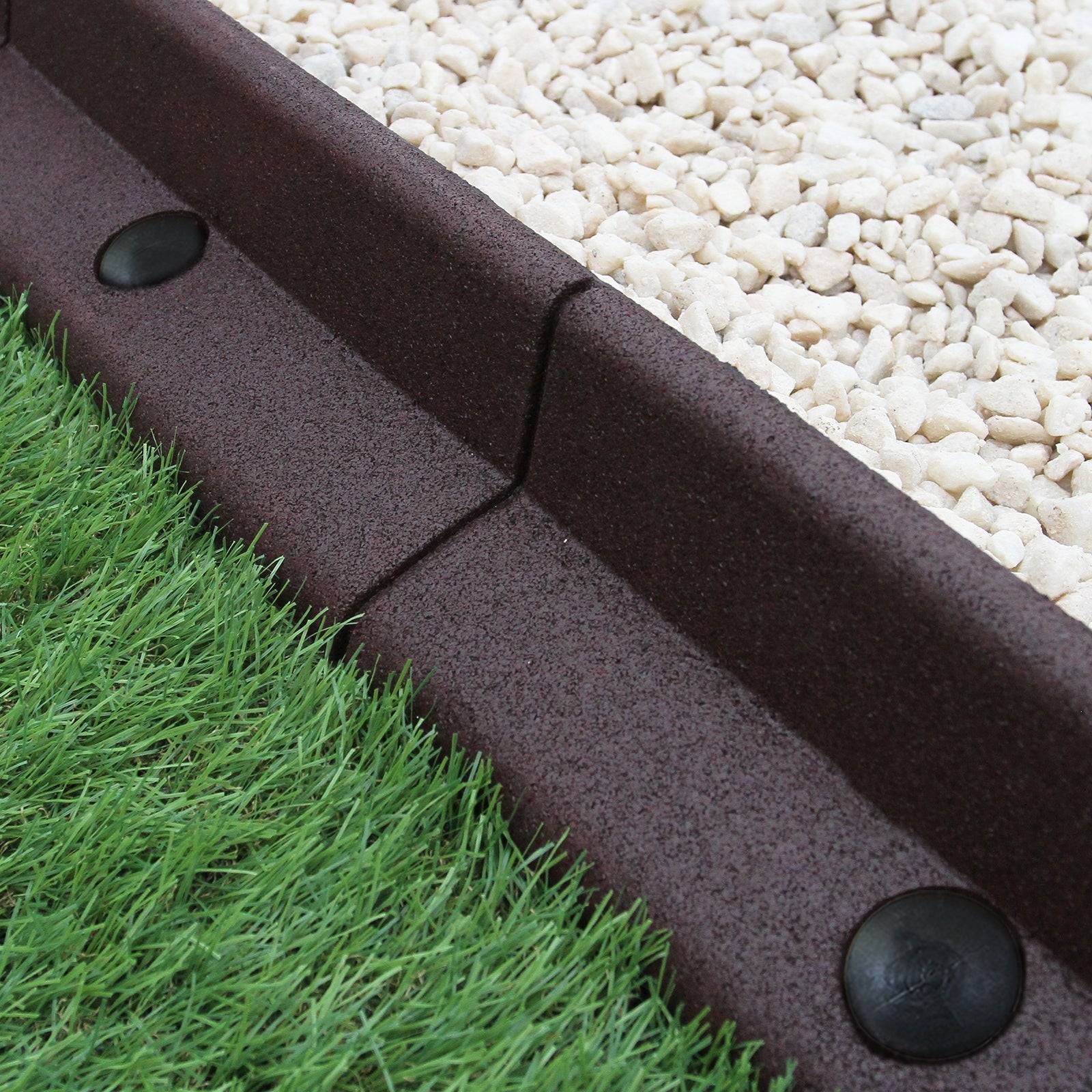 Monstershop - Bordures de Pelouse Flexibles 1.2m Marron x 40 - Imagen 2