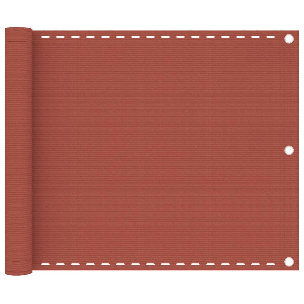 Helloshop26 - Écran de balcon brise pare vue protection confidentialité 75 x 300 cm PEHD terre cuite - Imagen 1