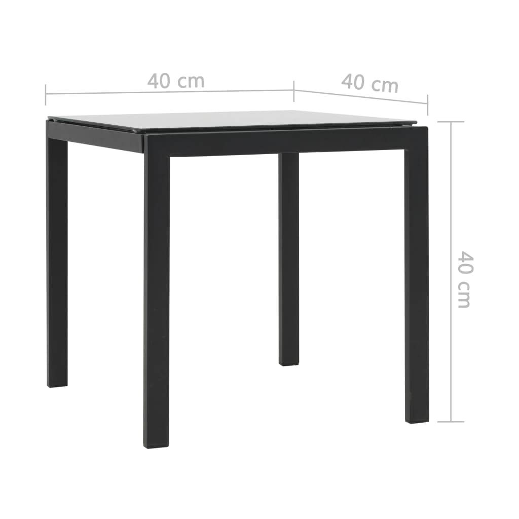 Helloshop26 - Lot de 2 transats chaise longue bain de soleil lit de jardin terrasse meuble d'extérieur et table résine tressée et textilène noir - Imagen 9