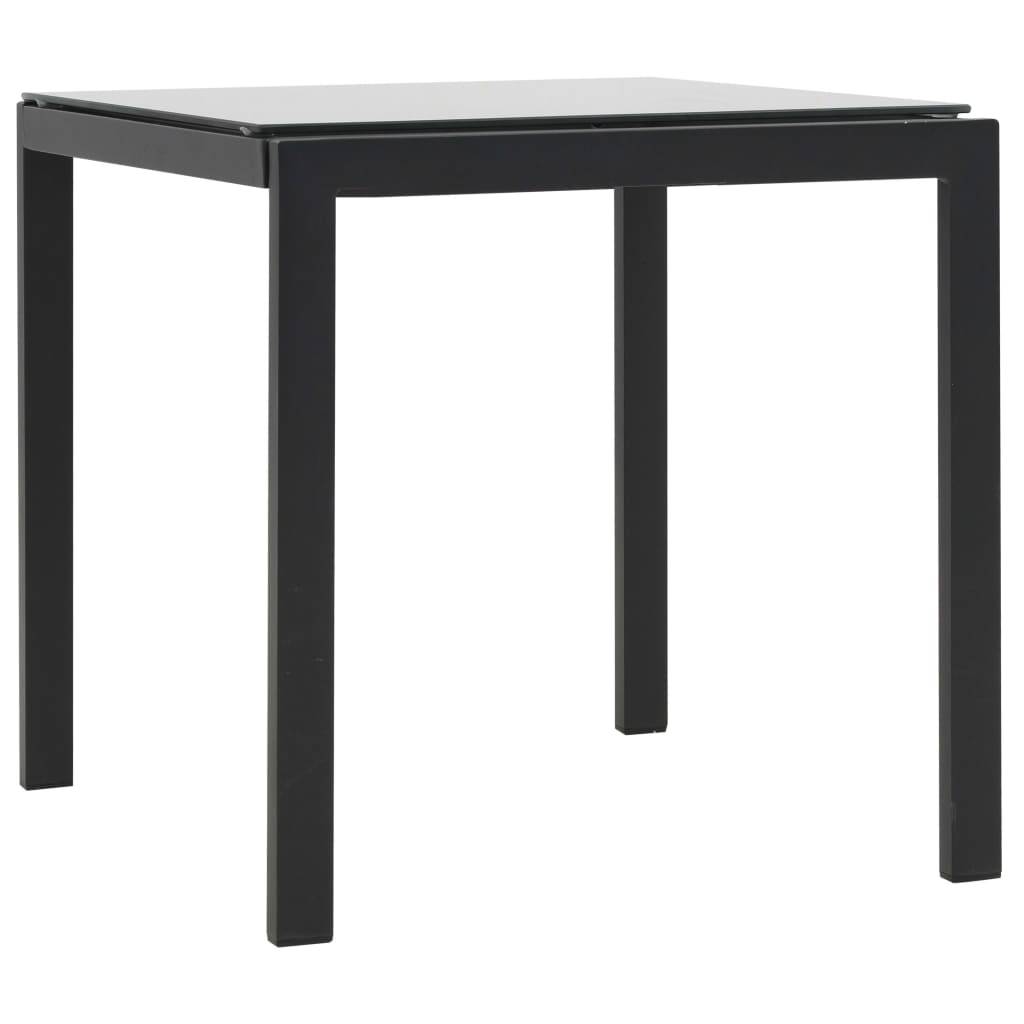 Helloshop26 - Lot de 2 transats chaise longue bain de soleil lit de jardin terrasse meuble d'extérieur et table résine tressée et textilène noir - Imagen 3