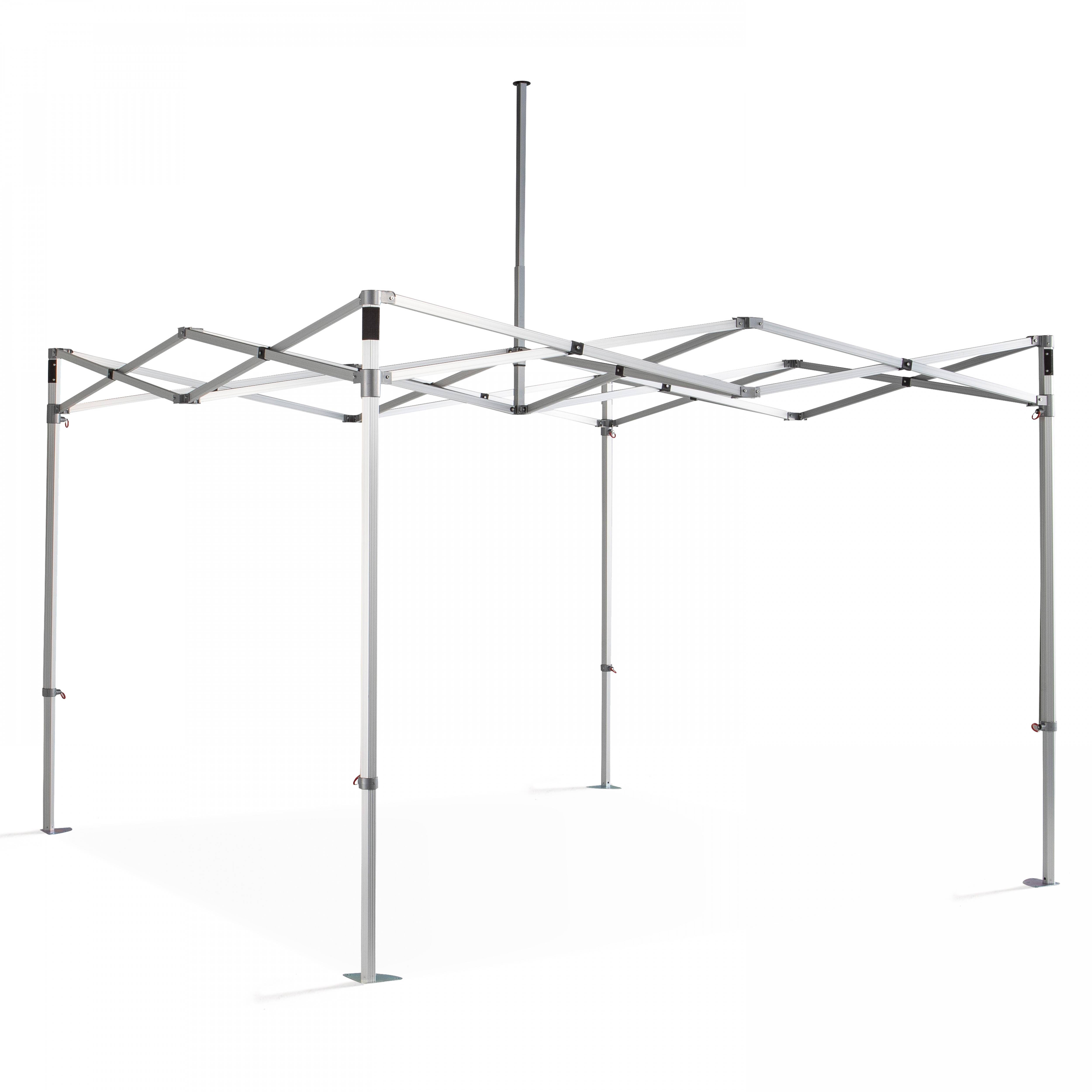 Oviala - Tente pliante M2 en aluminium 3x3m 480g/m² 50mm gris PRO 50 - Oviala - Imagen 2