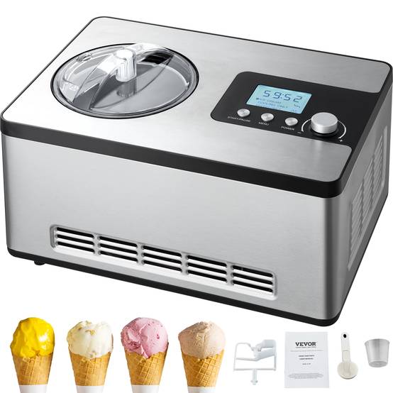 Vevor - VEVOR Sorbetière Automatique Professionnelle 2 L 180 W, Ecran LCD, Préparation Rapide sans Pré-congélation. - Image 1