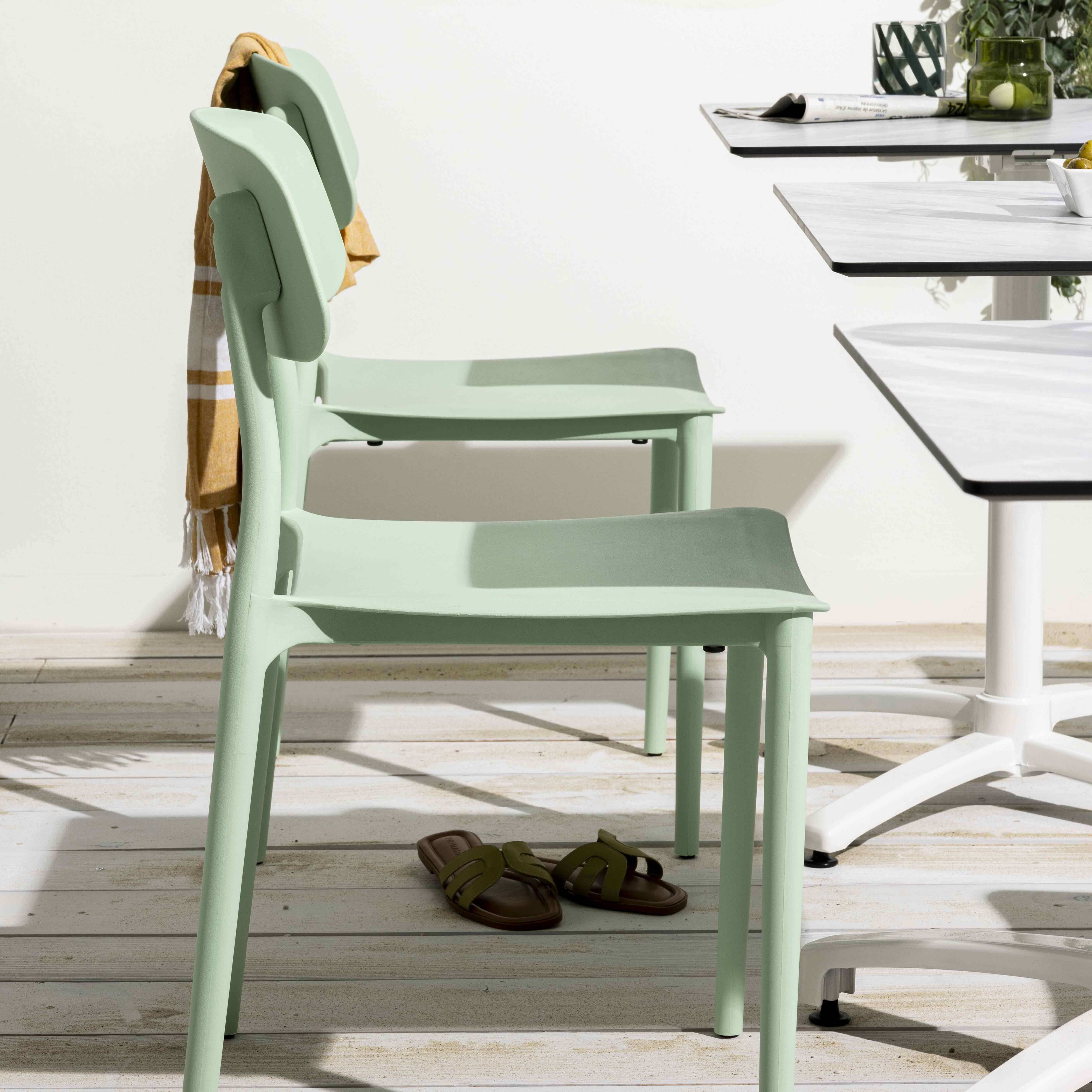 Oviala - Lot de deux chaises en polypropylène vert menthe Sofia - Oviala - Image 3