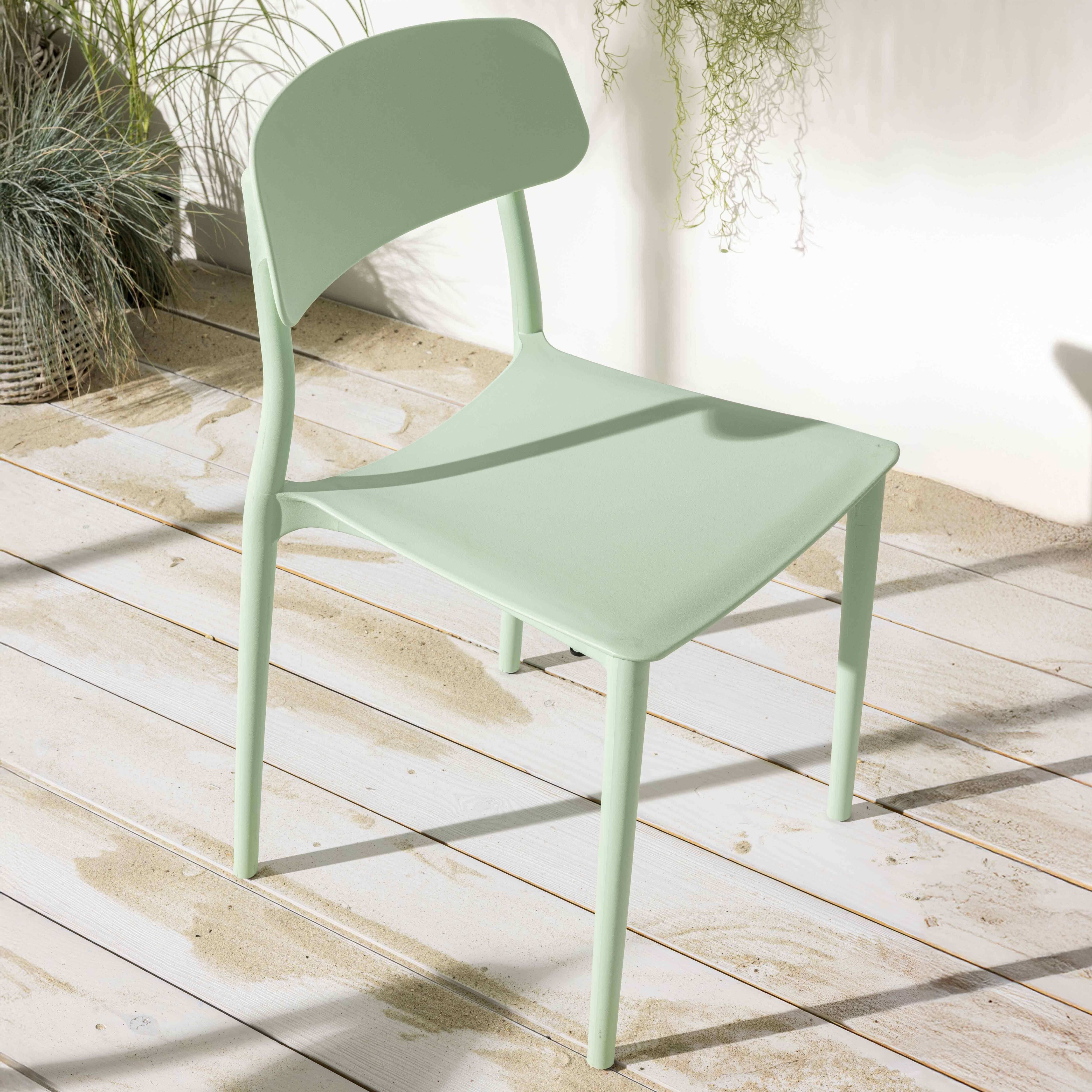 Oviala - Lot de deux chaises en polypropylène vert menthe Sofia - Oviala - Image 2