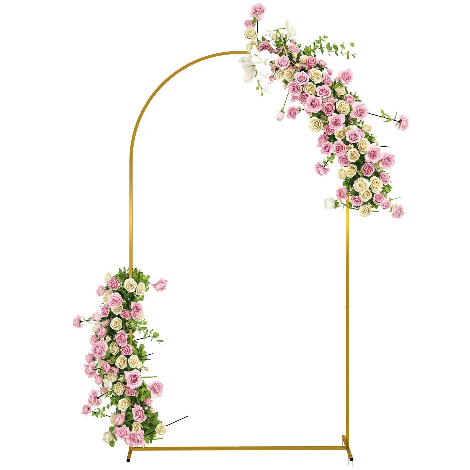 Arche de jardin métal doré 120 x 40 x 220 cm - PANGIVO - Image 1