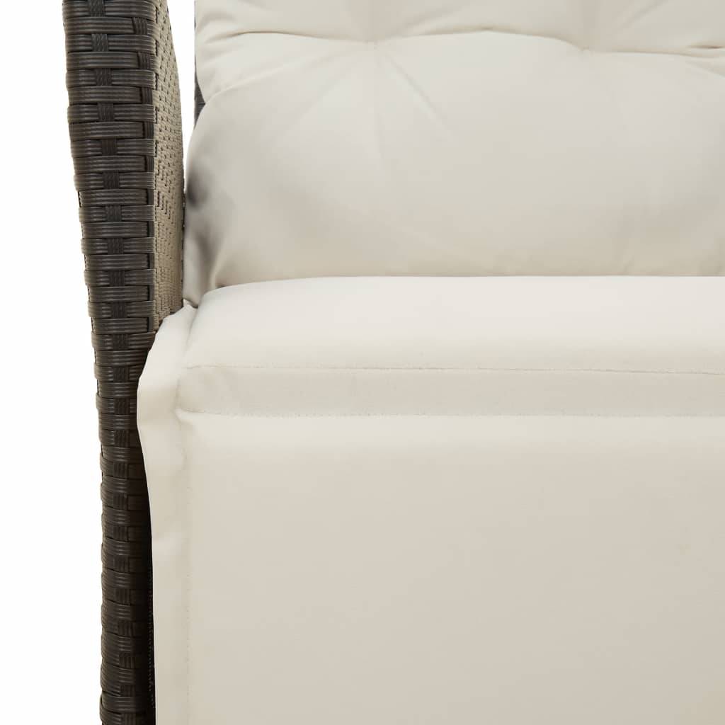 Ensemble repas jardin 2P résine tressée fauteuils relax pour terrasse balcon Noir– ComfortXL Outdoor Living - Image 5