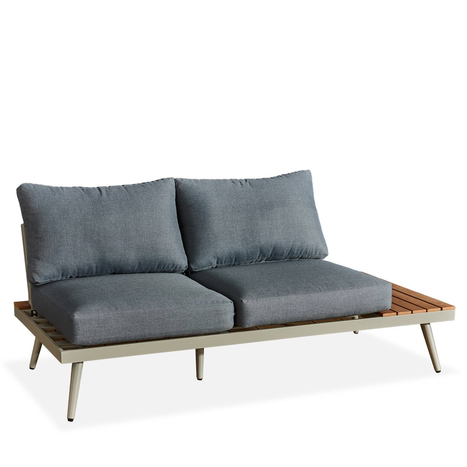 Autre - Salon de jardin angle en aluminium -design scandinave - BAHIA - Imagen 6