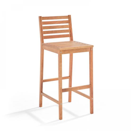 Oviala - Table de terrasse haute en bois et 4 tabourets Anglet - Oviala - Imagen 5