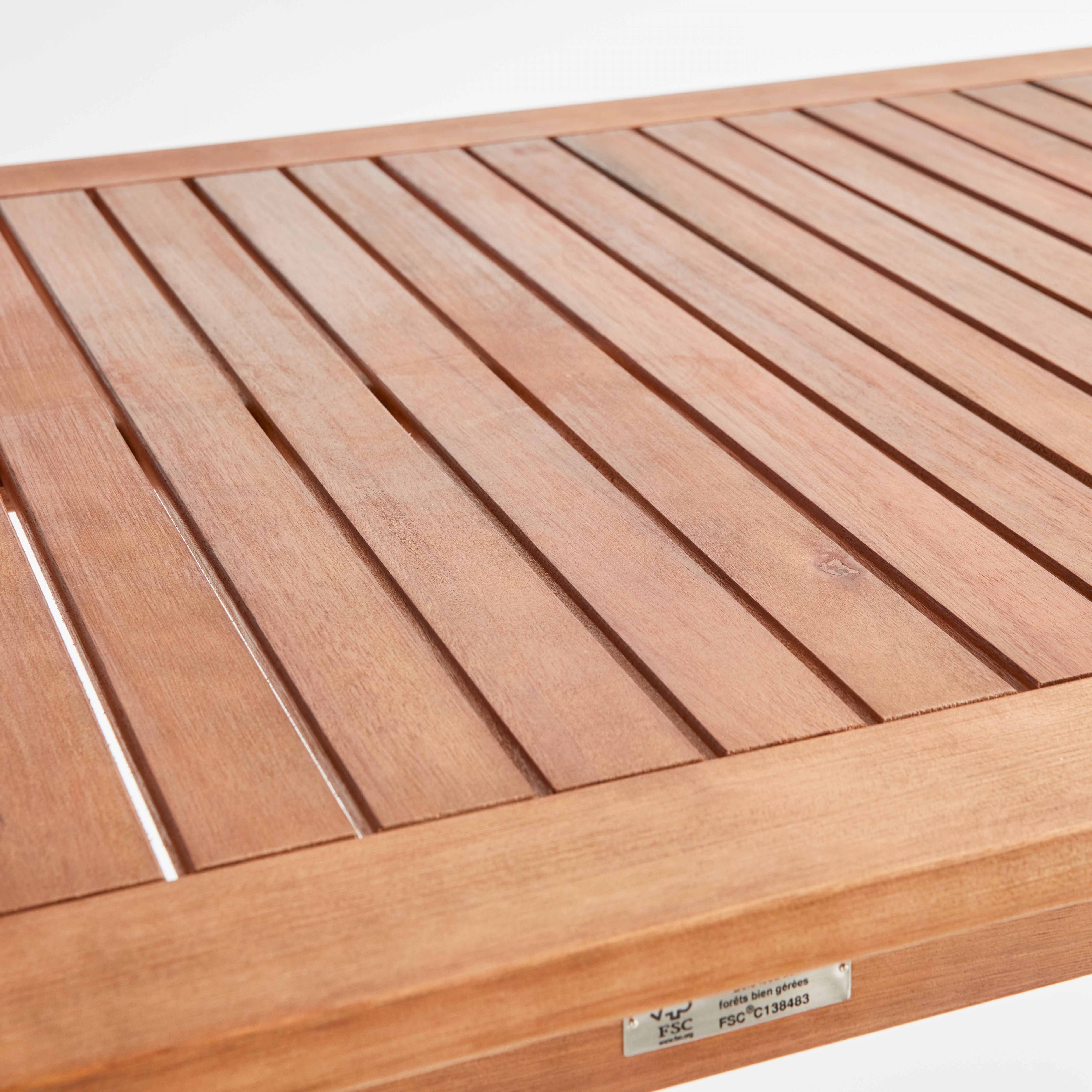 Oviala - Table de terrasse haute en bois et 4 tabourets Anglet - Oviala - Imagen 4