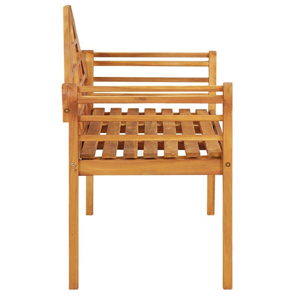 Helloshop26 - Banc de jardin meuble de patio d'extérieur terrasse 125 cm bois d'acacia solide - Imagen 3