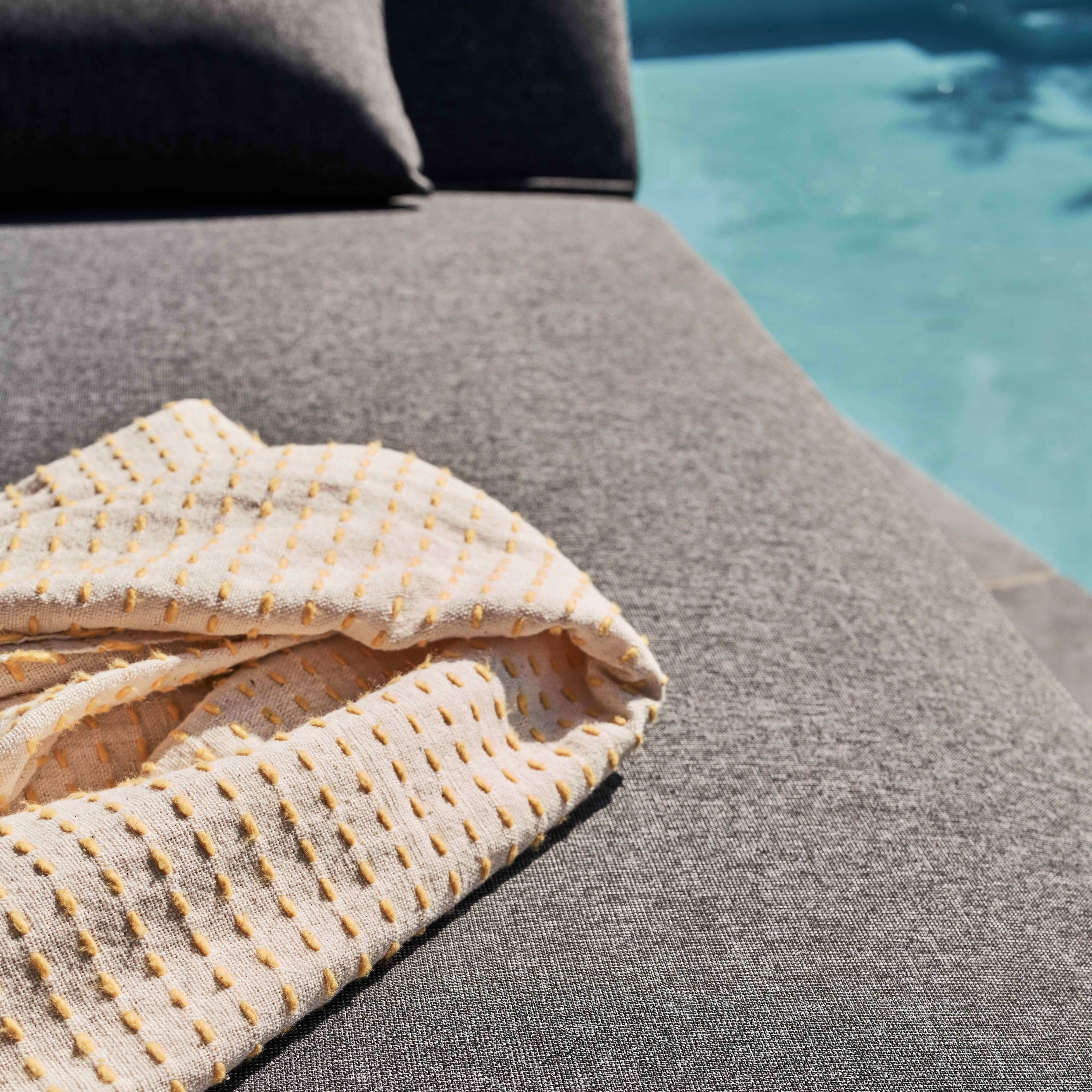 Oviala - Bain de soleil avec coussin inclinable 5 positions gris Havana - Oviala - Imagen 6