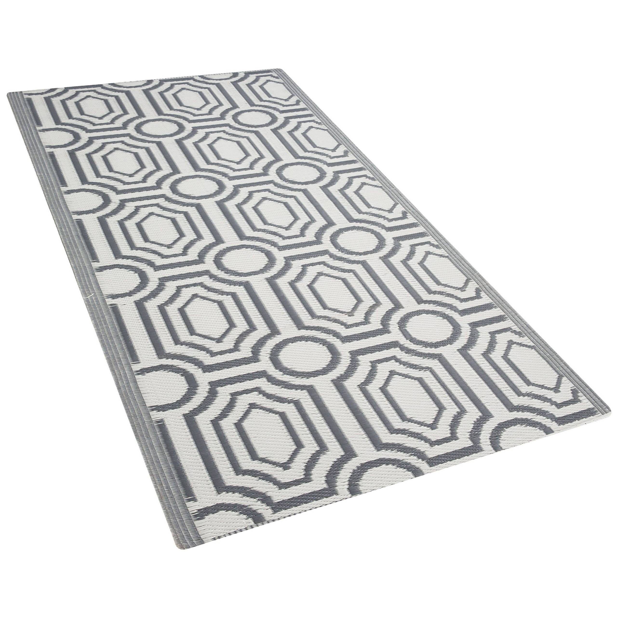 Beliani - Tapis d'extérieur Polypropylène Gris BIDAR - Beliani - Imagen 3